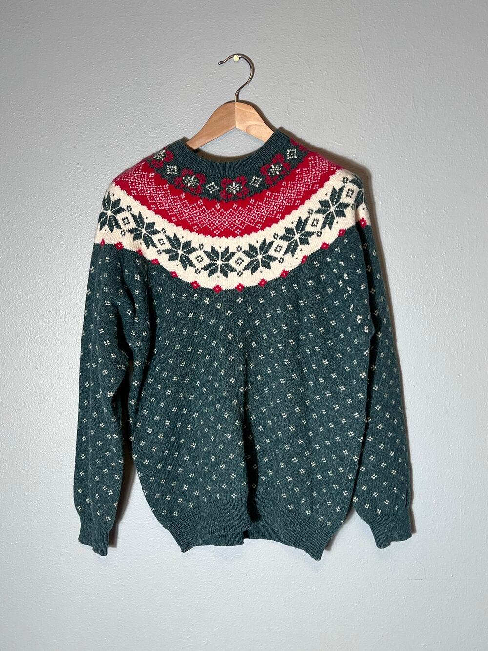 Northern Reflections Fair Isle XL Vintage Sweater Unisex Nordic Christmas Wool